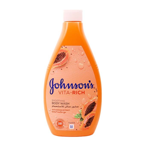 صابون سائل للاستحمام بخلاصة البابايا من جونسون - 400مل  Johnson's Body Wash with Papaya Extract - 400ml