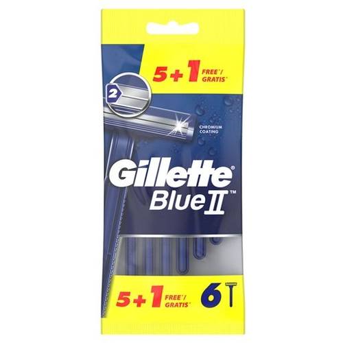 شفرات حلاقة 5+1 من جيليت بلو  Gillette Blue 5+1 Razor Blades