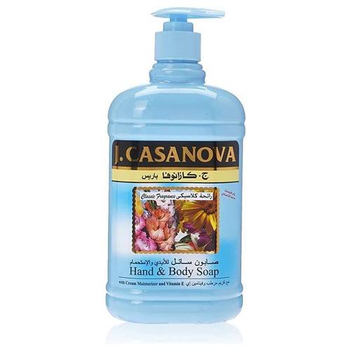 صابون غسول للستحمام رائحة كلاسيكي من جي كازانوفا باريس - 500مل J. Casanova Paris Classic Scent Body Wash Soap - 500ml