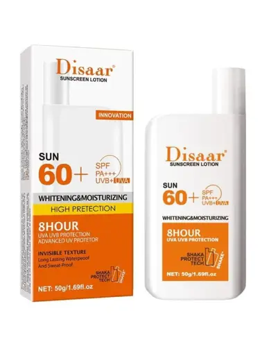 كريم مرطب واقي من الشمس بعامل حماية 60 من ديسار - 50 جم  Disaar Moisturizing Sunscreen Cream SPF 60 - 50g