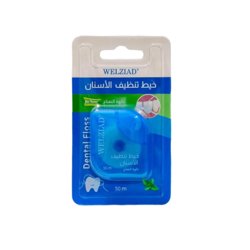 خيط تنظيف الاسنان بفاكهة النعناع من ويلزياد- 50متر
