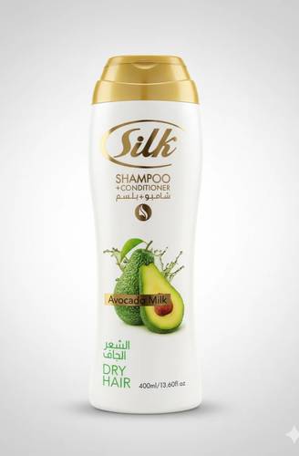 شامبو وبلسم حليب الافوكادو للشعر الجاف والعادي من سيلك - 400 مل