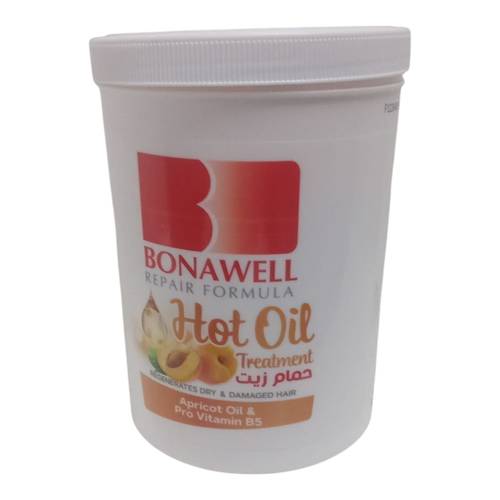 حمام زيت لنمو الشعر بالمشمش من بوناويل - 810مل  Bonawell Apricot Hair Growth Oil Bath - 810ml