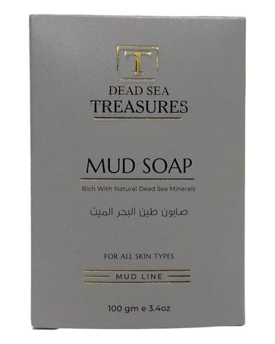 صابون طين البحر الميت من كنوز البحر الميت -100جم Dead Sea Mud from Dead Sea Treasures - 100g