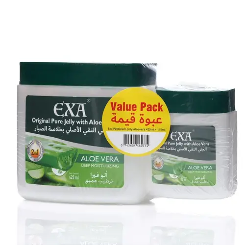 جيلي نقي طبيعي بالصبار الاصلي من اكسا - 115+425 مل Aksa Pure Natural Jelly with Original Aloe Vera - 115+425 ml