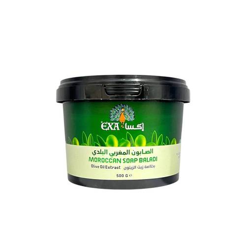 صابون حمام مغربي بزيت الزيتون من اكسا - 500جم  Aksa Moroccan Bath Soap with Olive Oil - 500g