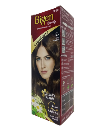 صبغة شعر سريعة بني متوسط  برائحة الزهور الطبيعية من بايجن رقم  Bigen Rapid Hair Dye Medium Brown with Natural Flower Scent No. 40