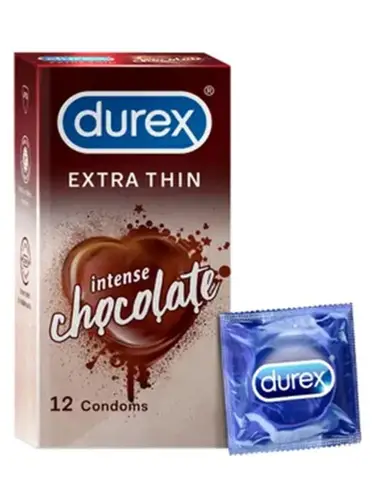 واقي ذكري بنكهة الشكولاته من دوريكس - 12 حبة  Durex Chocolate Flavored Condoms - 12 Pieces