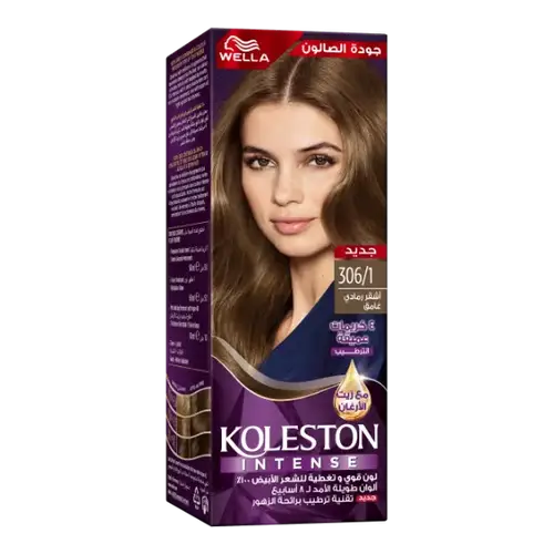 صبغة شعر كوليستون 306/1 اشقر رمادي غامق من ويلا  Wella Koleston Hair Dye 306/1 Dark Ash Blonde