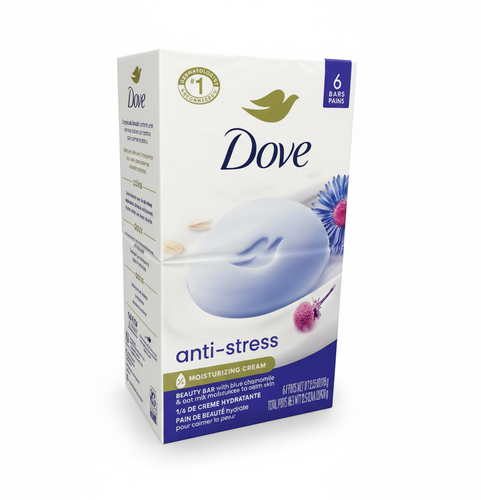 دوف صابون Anti-Stress بكريم الترطيب 6 قطع - 6 × 106 جم