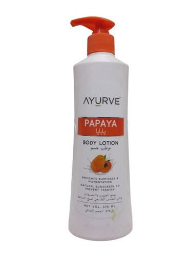 لوشن للجسم بفاكهة البابايا من ايورف - 375 مل Ayurve Papaya Body Lotion - 375 ml