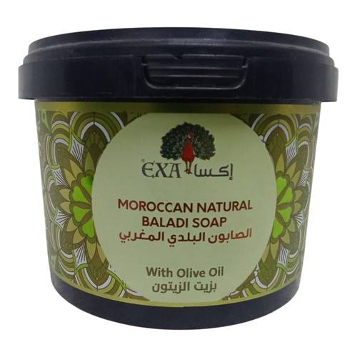 صابون حمام مغربي بزيت الزيتون من اكسا - 500جم Aksa Moroccan Bath Soap with Olive Oil - 500g