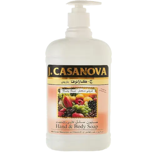 صابون غسول للاستحمام فروتي منعش من جي كازانوفا باريس - 250مل J. Casanova Paris Fruity Refreshing Shower Soap - 250ml