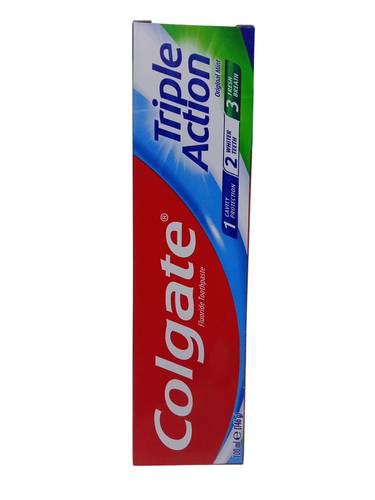 معجون اسنان تريبل اكشن من كولجيت -100مل Colgate Triple Action Toothpaste - 100ml