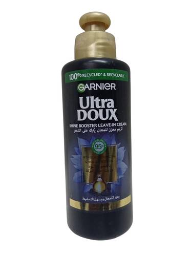 كريم معزز بالفحم وحبة البركة يترك على الشعر الترا دوكس من غارنييه - 200مل  Garnier Ultra Doux Charcoal & Black Seed Leave-In Cream 200ml