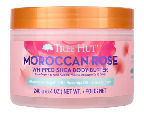 زبدة الجسم المخفوقة بالورد المغربي من تري هت - 240جم  Tree Hut Moroccan Rose Whipped Body Butter - 240g