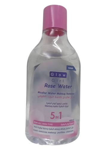 غسول مكياج بخلاصة الورد الطبيعي من جلو جيرل - 400مل   Glow Girl Natural Rose Makeup Remover - 400ml