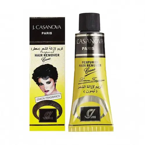 كريم لازالة الشعر معطر بالليمون من جي كازانوفا باريس - 60جم  J. Casanova Paris Lemon Scented Hair Removal Cream - 60g