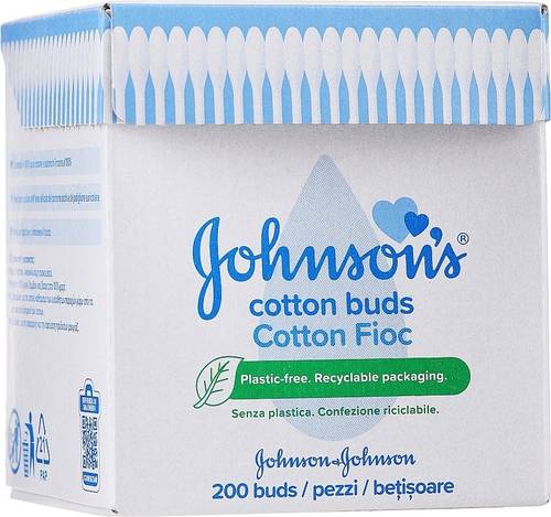 اعود قطن للاذن من جونسون 200عود Johnson's Cotton Buds 200 buds