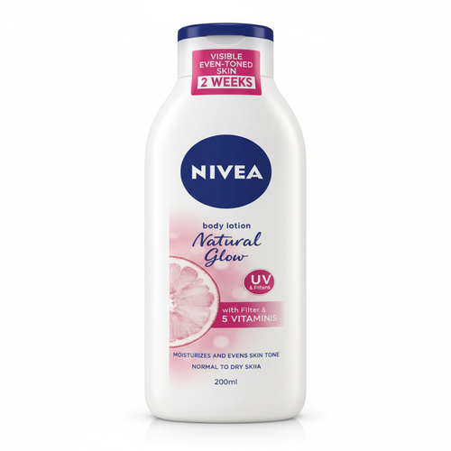 لوشن ناتشورال جلو بفيتامين سي والبرتقال المنتعش من نيفيا - 250مل NIVEA Natural Glow Lotion with Vitamin C & Refreshing Orange - 250ml