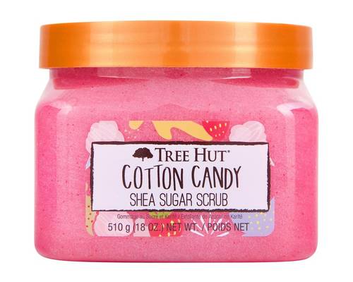 مقشر الجسم بالسكر والشيا وحلوى القطن من تري هت - 510جم  Tree Hut Shea Sugar & Cotton Candy Body Scrub - 510g