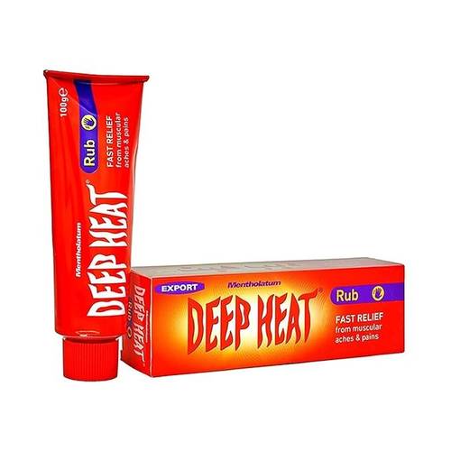 دهان كريم راحة فورية من اوجاع و آلام العضلات من ديب هيت - 100جم Deep Heat Instant Relief Cream for Muscle Aches and Pains - 100g