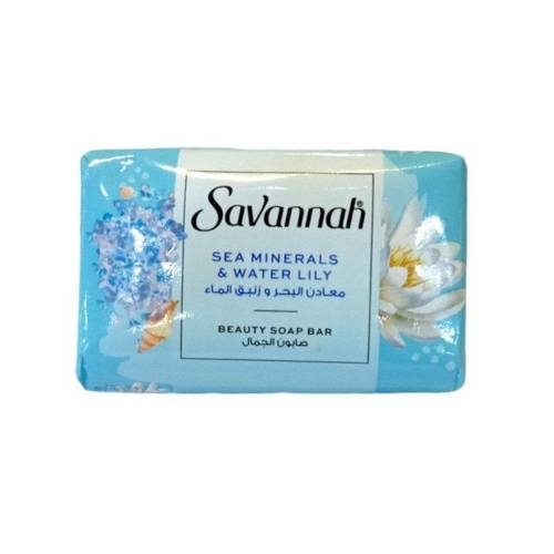 صابون الجمال بمعادن البحر وزنبق الماء من سافانا - 70جم Savannah Sea Minerals & Water Lily Beauty Soap - 70g