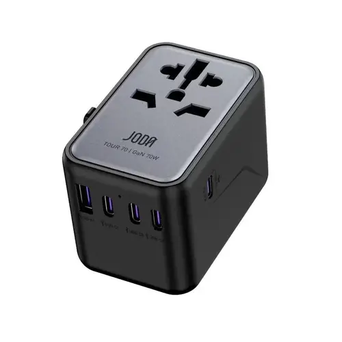 فيش دولي من جودا بقوة 70 واط وبـ5 منافذ 1 USB و 4 تايب سي
