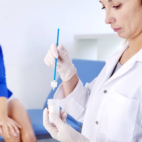 مسحة عنق رحم + دراسة خلايا عنق الرحم