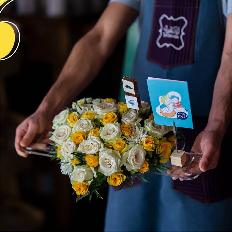 قلب الاب المتوسط بالشوكلا 