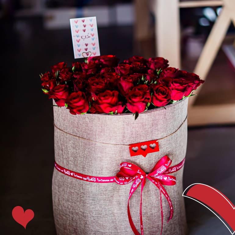 بكيج 50 وردة الجوري والبيبي جوري الاحمر 🌹
