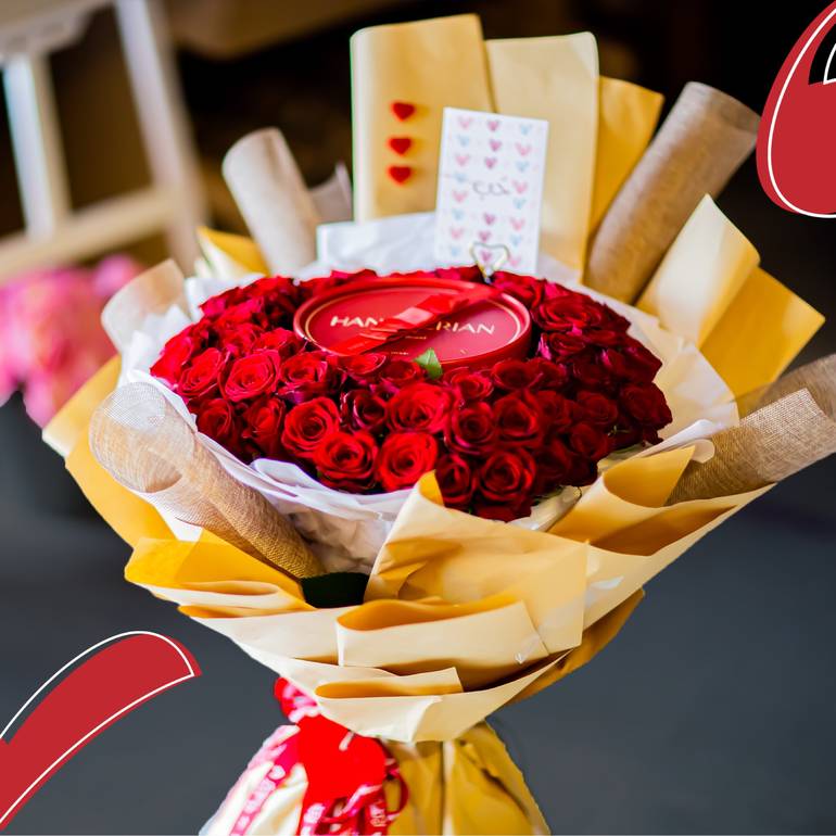 باقة الشوكلت الفاخرة هانوفريان 🌹🍃