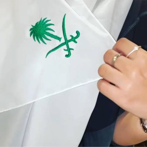 طرحة رأس شعار سيفين ونخلة