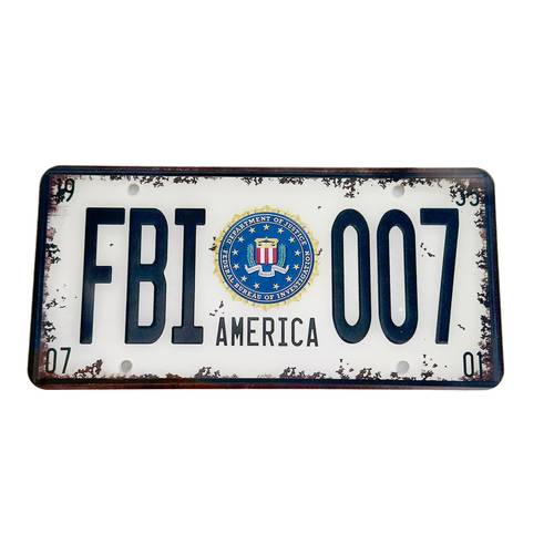 لوحة سيارة وأندية كرة القدم من الأكريلك، مقاس 33×16 سم، للتزيين والاستخدام الترفيهي ( FBI)
