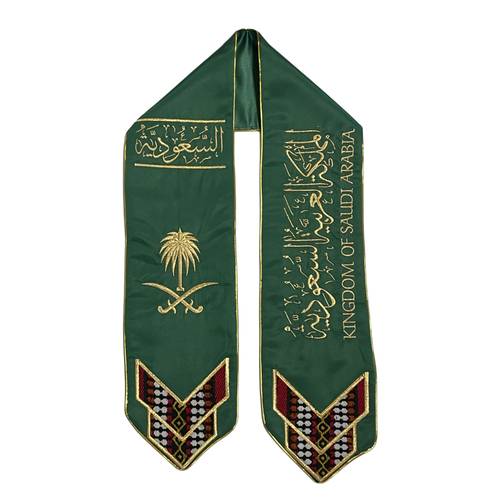 شال اطفال ساتان تطريز ذهبي مع سدو