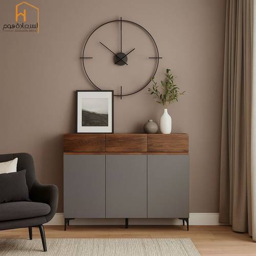  دولاب احذية 3باب -98*40*120-بني ورصاصي