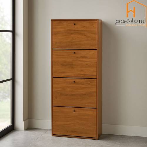 دولاب أحذية متعدد الأغراض 158×25×62- بني