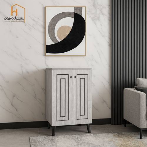  دولاب احذية  ماليزي2 باب -91*34*60- رمادي 