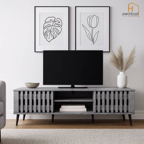 وحدة تلفزيون- 140×40×45سم- رمادى