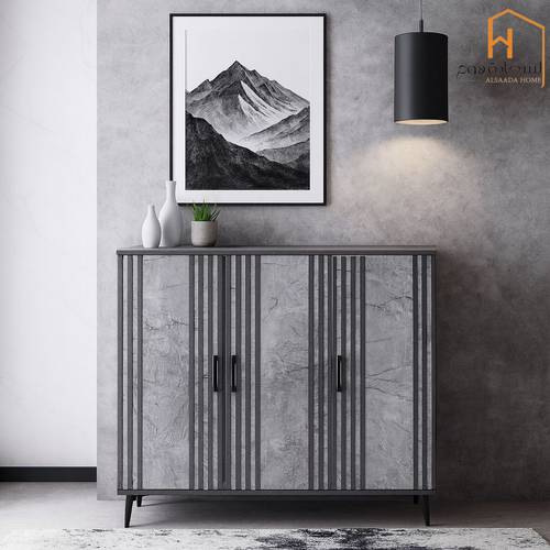  دولاب احذية 3باب -95*32*100- رمادي