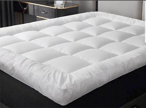 لباد سرير نفرين - 14 سم - 200X200 سم - ابيض