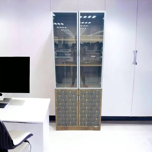 دولاب مكتبى  خشبى بني عسلي 40×80×200سم