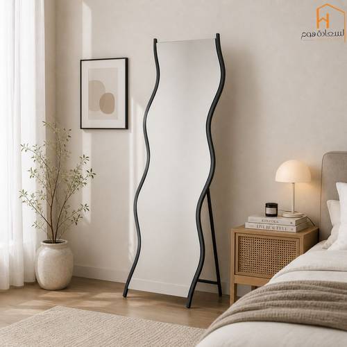 مرأة استاند اطار معدن- أسود - 65 ×170 سم 