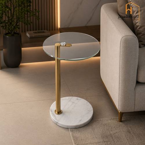 طاولة مفرد - ذهبي - 35*35*55 سم