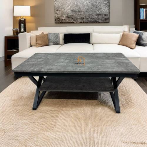 طاولة خدمة مفرد خشب - 110X60X46 سم - رمادي