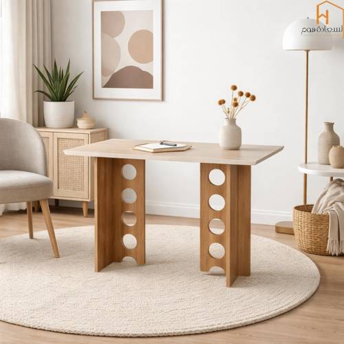 طاولة طعام مفردة بتصميم مبتكر -77*80*130سم - بني