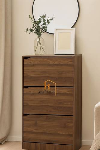 دولاب أحذية قلاب متعدد الأغراض 115*63*24 - بني