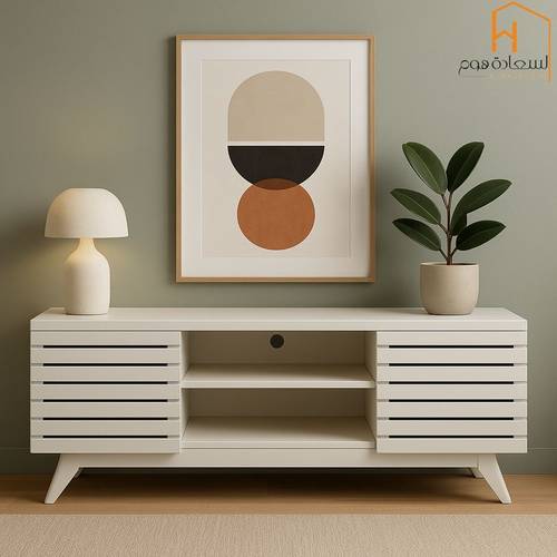 وحدة تلفزيون-60×40×140سم-أبيض