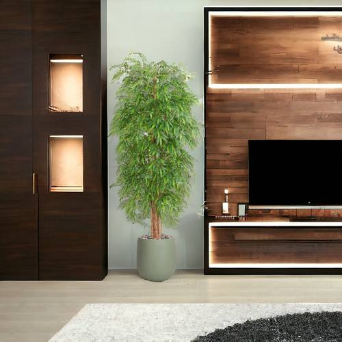 شجرة البامبو - 220 سم - حوض فيبر - اخضر
