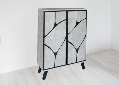 دولاب أحذية متعدد الأغراض 80×35×110- رمادى